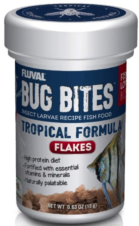 Fluval Bug Bites Insect Larvae Tropical Fish Flake