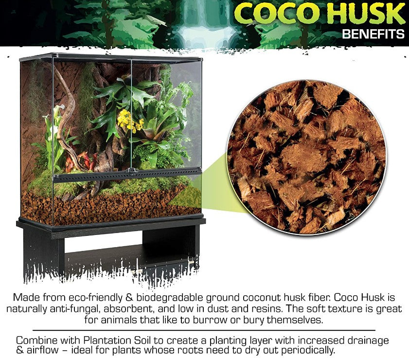 Exo Terra Coco Husk Coconut Fiber Bedding for Reptile Terrariums